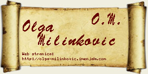 Olga Milinković vizit kartica